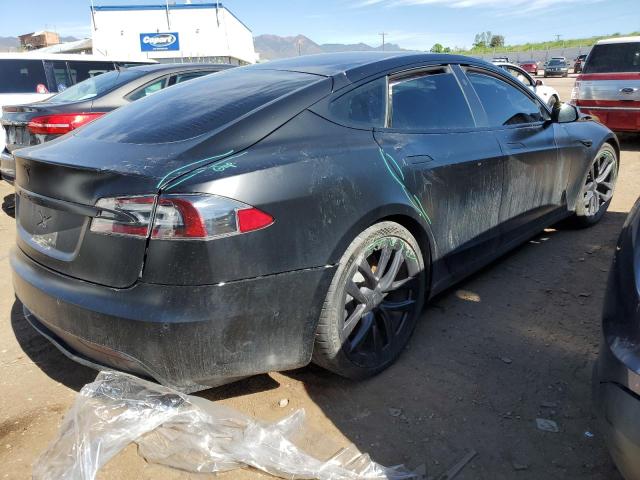 5YJSA1E50MF436841 - 2021 TESLA MODEL S შავი ფოტო 3