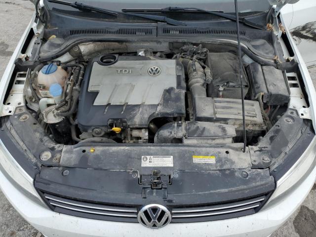 3VWLL7AJ7EM290825 - 2014 VOLKSWAGEN JETTA TDI WHITE photo 11