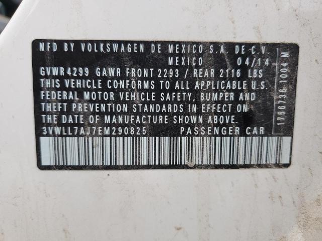 3VWLL7AJ7EM290825 - 2014 VOLKSWAGEN JETTA TDI WHITE photo 12