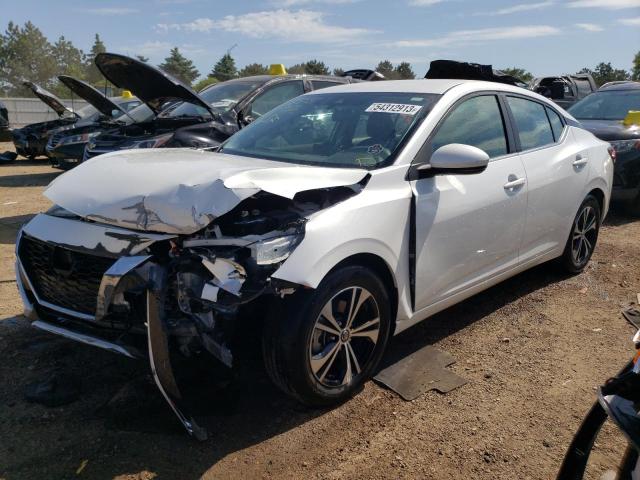 3N1AB8CV6LY306105 - 2020 NISSAN SENTRA SV WHITE photo 1