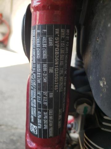 5VPGB36N1G3053748 - 2016 VICTORY MOTORCYCLES VEGAS RED photo 10