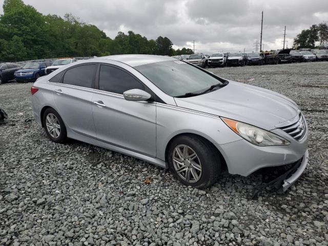 5NPEC4AC8EH848599 - 2014 HYUNDAI SONATA SE SILVER photo 4