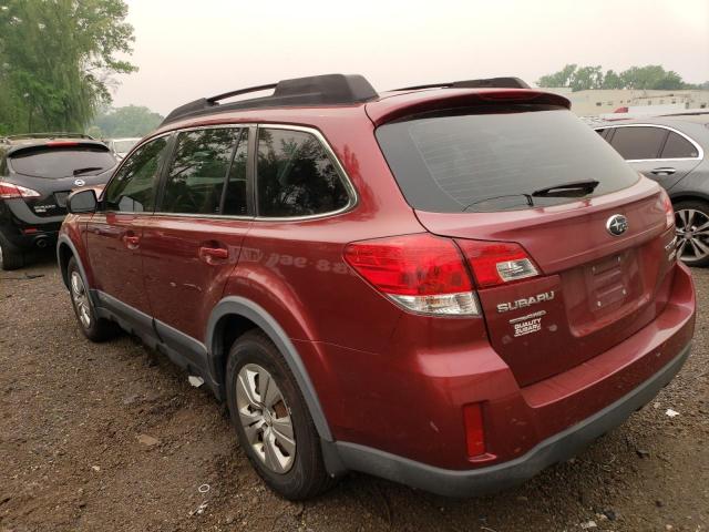 4S4BRBAC9D3247617 - 2013 SUBARU OUTBACK 2.5I RED photo 2