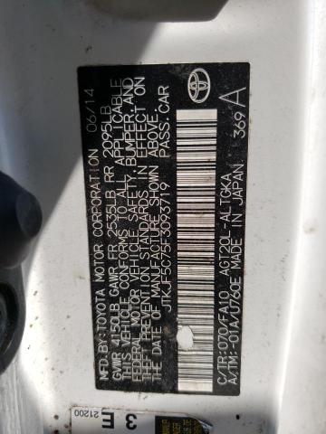 JTKJF5C75F3093719 - 2015 TOYOTA SCION TC 白色 照片 12