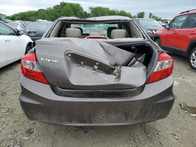 19XFB2F98CE008896 - 2012 HONDA CIVIC EXL ნაცრისფერი ფოტო 6