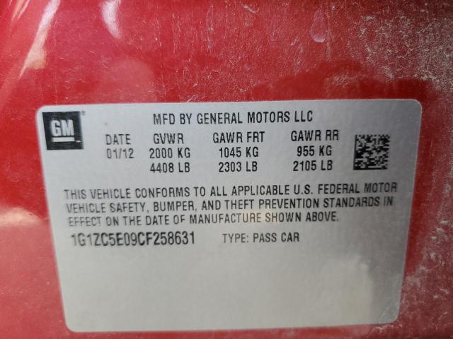 1G1ZC5E09CF258631 - 2012 CHEVROLET MALIBU 1LT Rot Foto 13