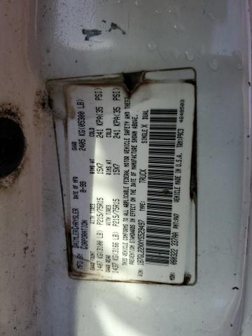 1B7GL22XXYS529497 - 2000 DODGE DAKOTA WHITE photo 12