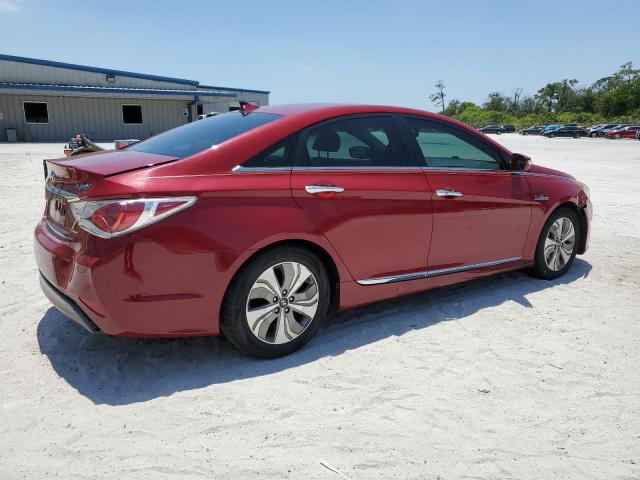 KMHEC4A41DA081138 - 2013 HYUNDAI SONATA HYBRID RED photo 3