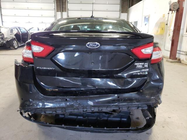 3FA6P0LU3DR104000 - 2013 FORD FUSION SE HYBRID BLACK photo 6