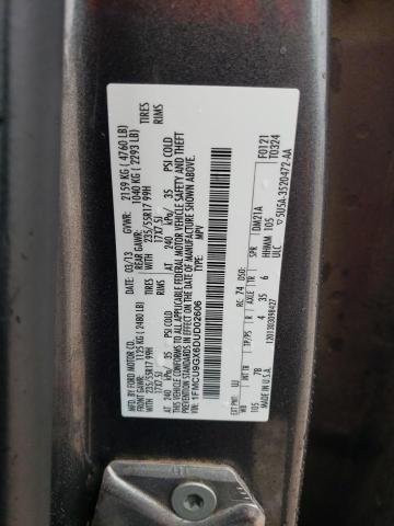 1FMCU9GX6DUD02606 - 2013 FORD ESCAPE SE GRAY photo 12