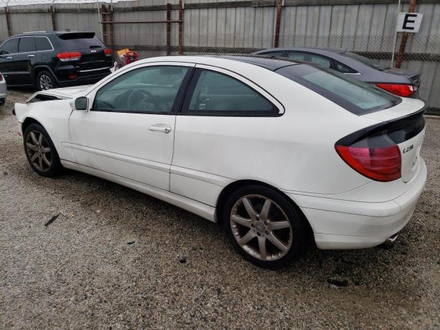 WDBRN40J94A594787 - 2004 MERCEDES-BENZ C 230K SPORT COUPE WHITE photo 2