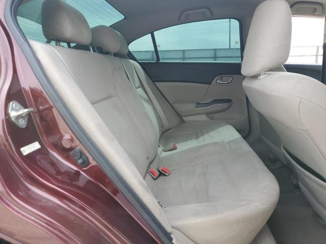 19XFB2F52CE368274 - 2012 HONDA CIVIC LX BURGUNDY photo 10