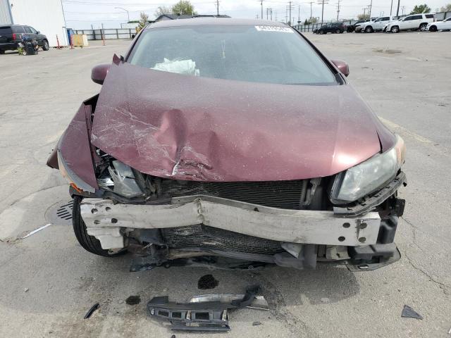 19XFB2F52CE368274 - 2012 HONDA CIVIC LX BURGUNDY photo 5