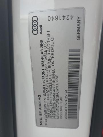 WAUC4CF55RA027124 - 2024 AUDI S5 PREMIUM PLUS 白色 照片 12