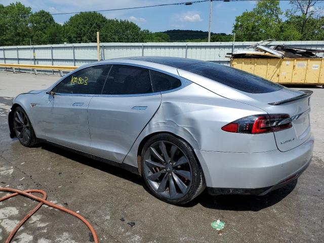 5YJSA1H19EFP36257 - 2014 TESLA MODEL S Gümüş foto 2