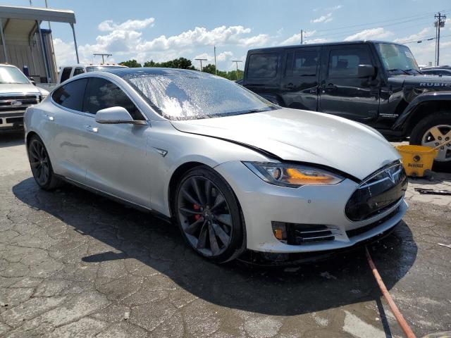 5YJSA1H19EFP36257 - 2014 TESLA MODEL S Gümüş foto 4