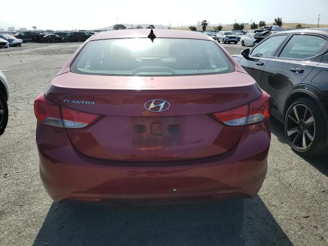 KMHDH4AE0DU729752 - 2013 HYUNDAI ELANTRA GLS RED photo 6