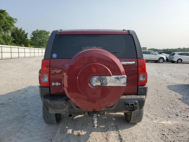 5GTEN13E488146492 - 2008 HUMMER H3 MAROON photo 6