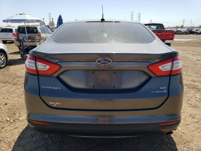 3FA6P0LU6FR151301 - 2015 FORD FUSION SE HYBRID CHARCOAL photo 6