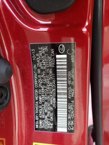 JTHBW1GG3E2046111 - 2014 LEXUS ES 300H RED photo 12