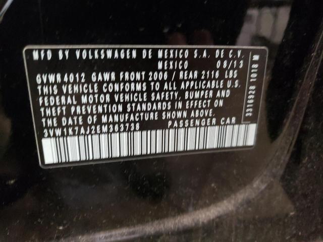 3VW1K7AJ2EM363738 - 2014 VOLKSWAGEN JETTA BASE 黑色 照片 13