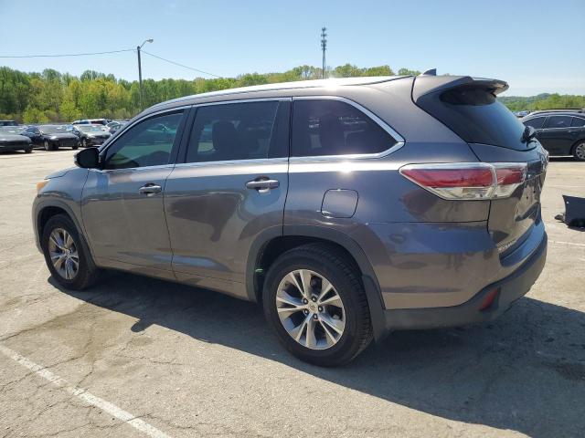 5TDJKRFH8FS174906 - 2015 TOYOTA HIGHLANDER XLE رمادي صورة 2
