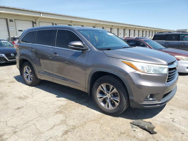 5TDJKRFH8FS174906 - 2015 TOYOTA HIGHLANDER XLE رمادي صورة 4