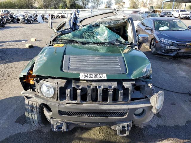 5GTDN136868198919 - 2006 HUMMER H3 GREEN photo 5