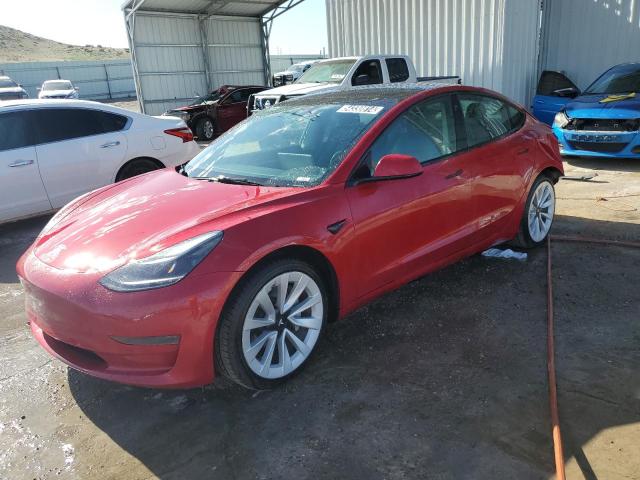 5YJ3E1EA8NF185834 - 2022 TESLA MODEL 3 RED photo 1