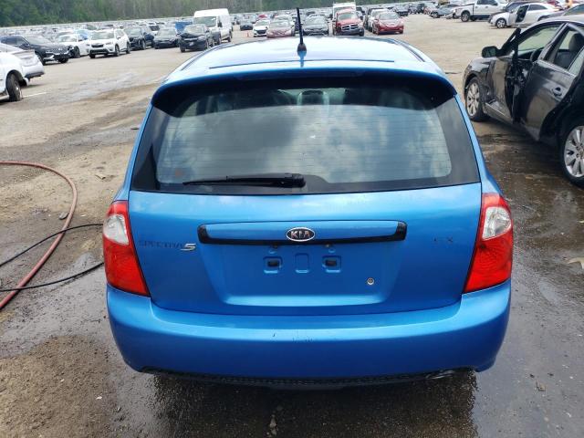 KNAFE161675007773 - 2007 KIA SPECTRA5 SX BLUE photo 6