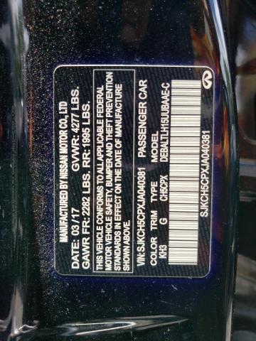 SJKCH5CPXJA040381 - 2018 INFINITI QX30 BASE BLACK photo 12