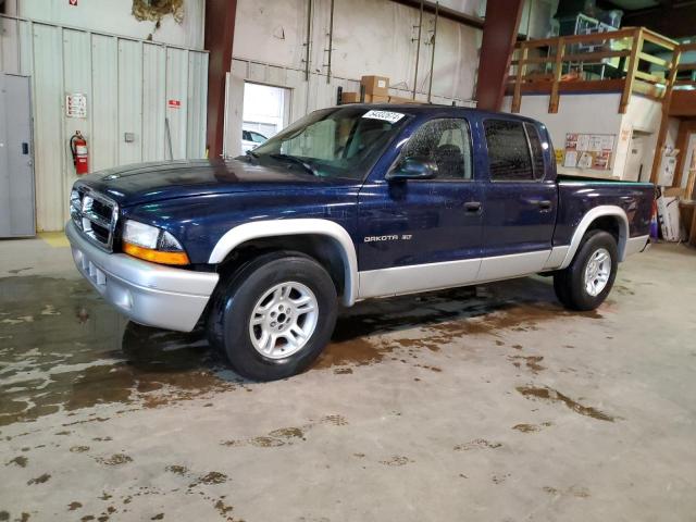 1B7HL48N52S713257 - 2002 DODGE DAKOTA QUAD SLT BLUE photo 1