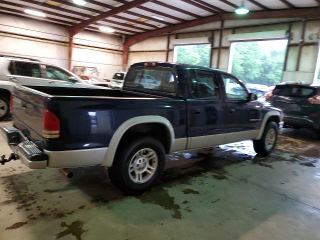 1B7HL48N52S713257 - 2002 DODGE DAKOTA QUAD SLT BLUE photo 3