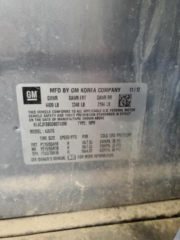 KL4CJFSB5DB074398 - 2013 BUICK ENCORE CONVENIENCE 灰色 照片 12