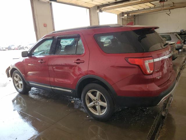 1FM5K8D89GGA84301 - 2016 FORD EXPLORER XLT BURGUNDY photo 2