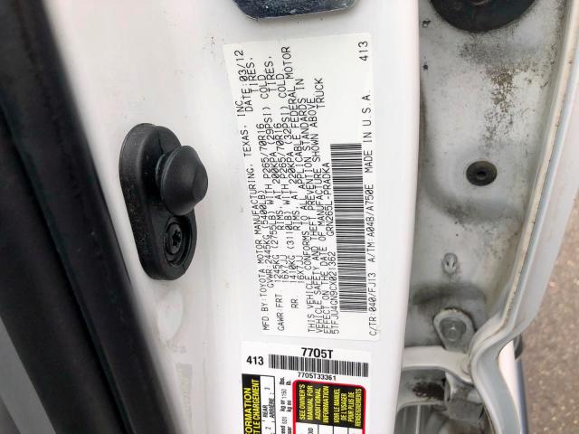 5TFJU4GN9CX021362 - 2012 TOYOTA TACOMA DOUBLE CAB PRERUNNER  photo 8