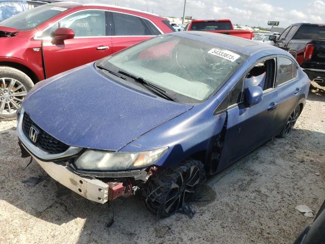 19XFB2F90DE036306 - 2013 HONDA CIVIC EXL BLUE photo 2