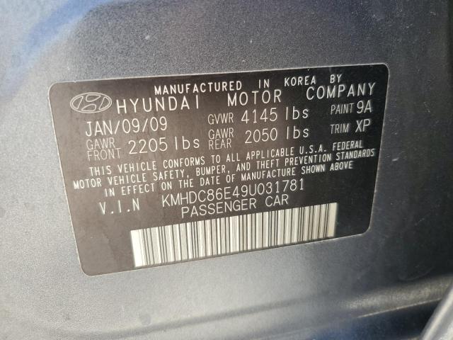 KMHDC86E49U031781 - 2009 HYUNDAI ELANTRA TO SILVER photo 12