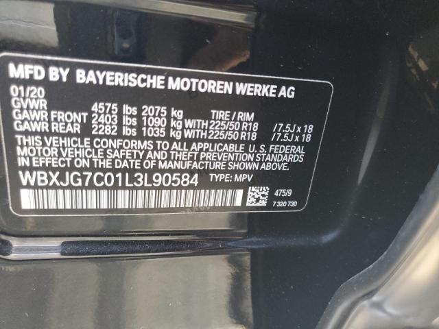 WBXJG7C01L3L90584 - 2020 BMW X1 SDRIVE28I BLACK photo 13