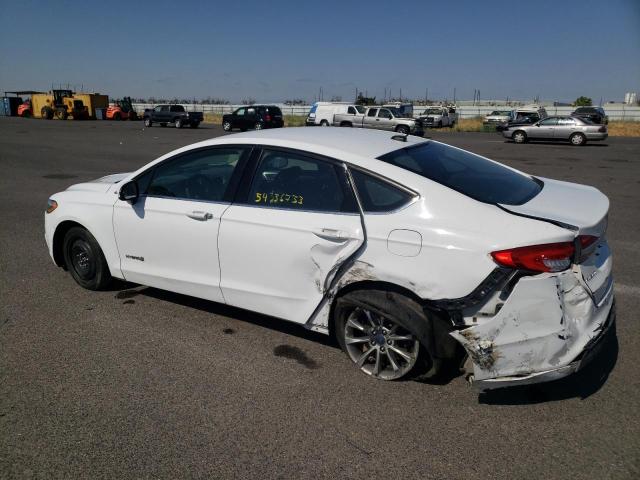 3FA6P0LU6HR386333 - 2017 FORD FUSION SE HYBRID WHITE photo 2