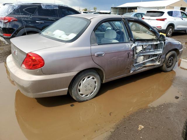 KNAFB121825190780 - 2002 KIA SPECTRA BASE SILVER photo 3