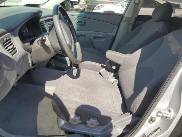 KNADE123186320451 - 2008 KIA RIO BASE SILVER photo 7