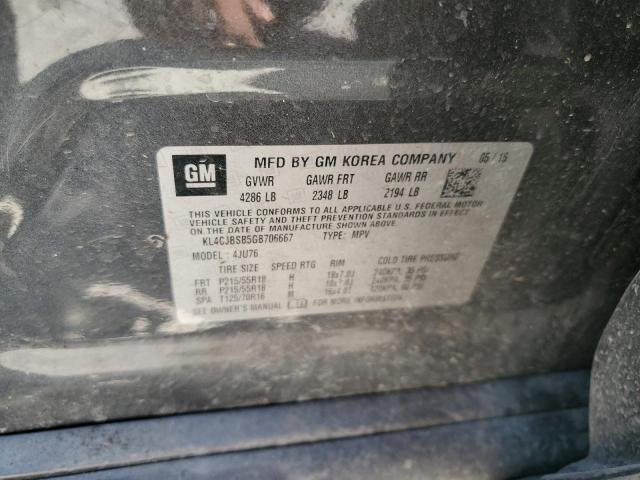 KL4CJBSB5GB706667 - 2016 BUICK ENCORE CONVENIENCE Boz foto 12