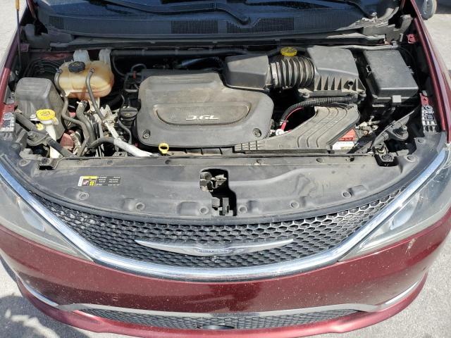 2C4RC1EG6HR721144 - 2017 CHRYSLER PACIFICA TOURING L PLUS MAROON photo 12