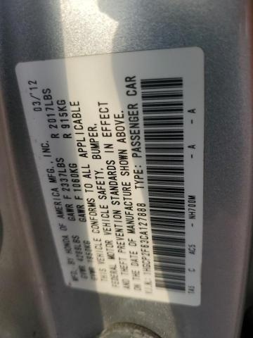 1HGCP2F63CA127888 - 2012 HONDA ACCORD SE SILVER photo 13