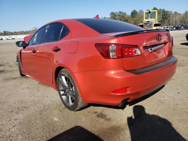 JTHBF5C21C2102240 - 2012 LEXUS IS 250 RED photo 3