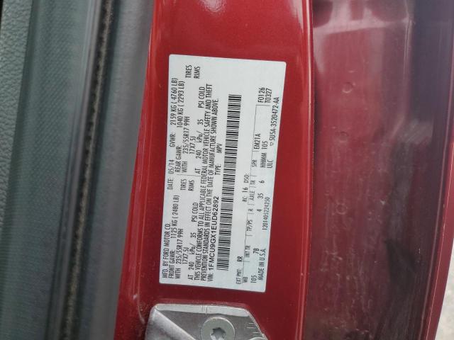 1FMCU9GX1EUD62892 - 2014 FORD ESCAPE SE RED photo 12