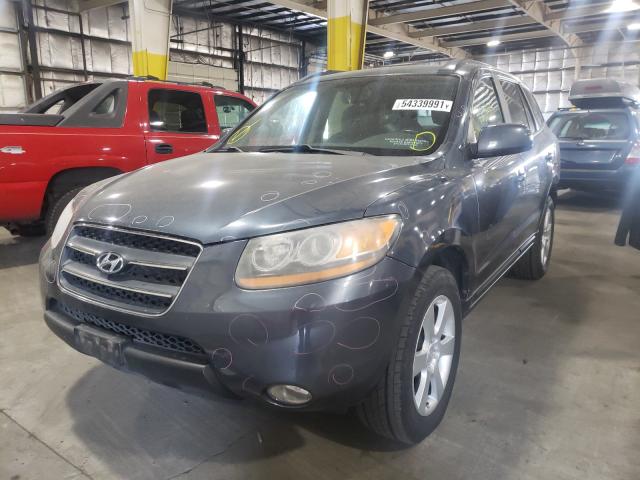 5NMSH73E98H195075 - 2008 HYUNDAI SANTA FE SE BLUE photo 2