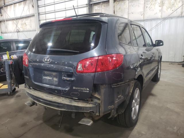 5NMSH73E98H195075 - 2008 HYUNDAI SANTA FE SE BLUE photo 4