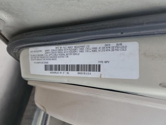 4S4BP61C867359088 - 2006 SUBARU LEGACY OUTBACK 2.5I BEIGE photo 12